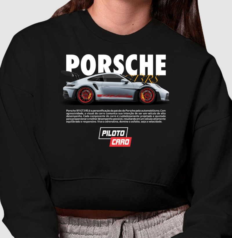 Moletom Cropped Porsche Piloto Caro