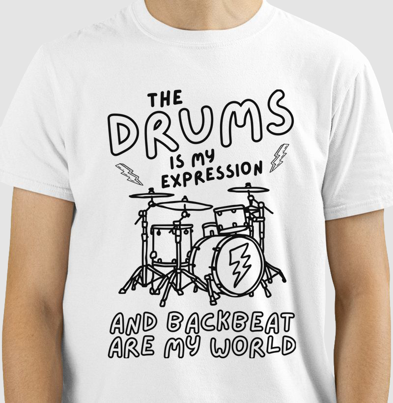 Camiseta Drums Is My Expression 