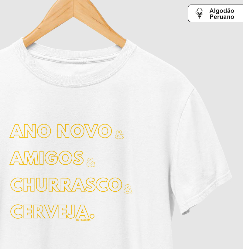 Ano novo, amigos, churrasco e cerveja