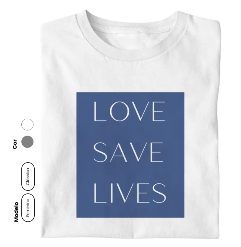 LOVE SAVE LIVES azul