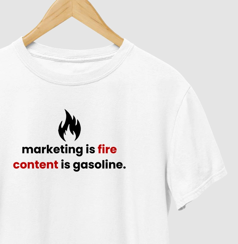 Marketing is fire, content is gasoline