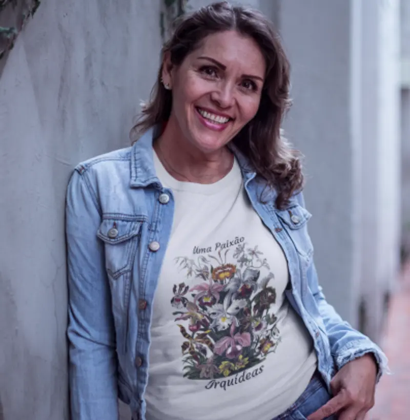 Camiseta Feminina Uma Paixão, Orquídeas