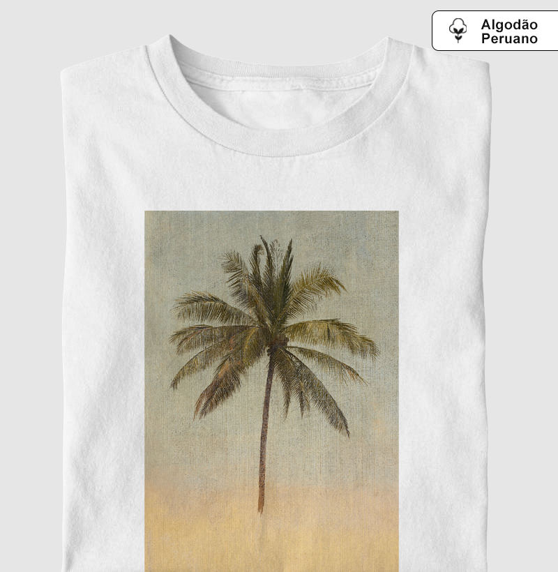 Trunk and top of a palm tree painting by Frederic Edwin Church