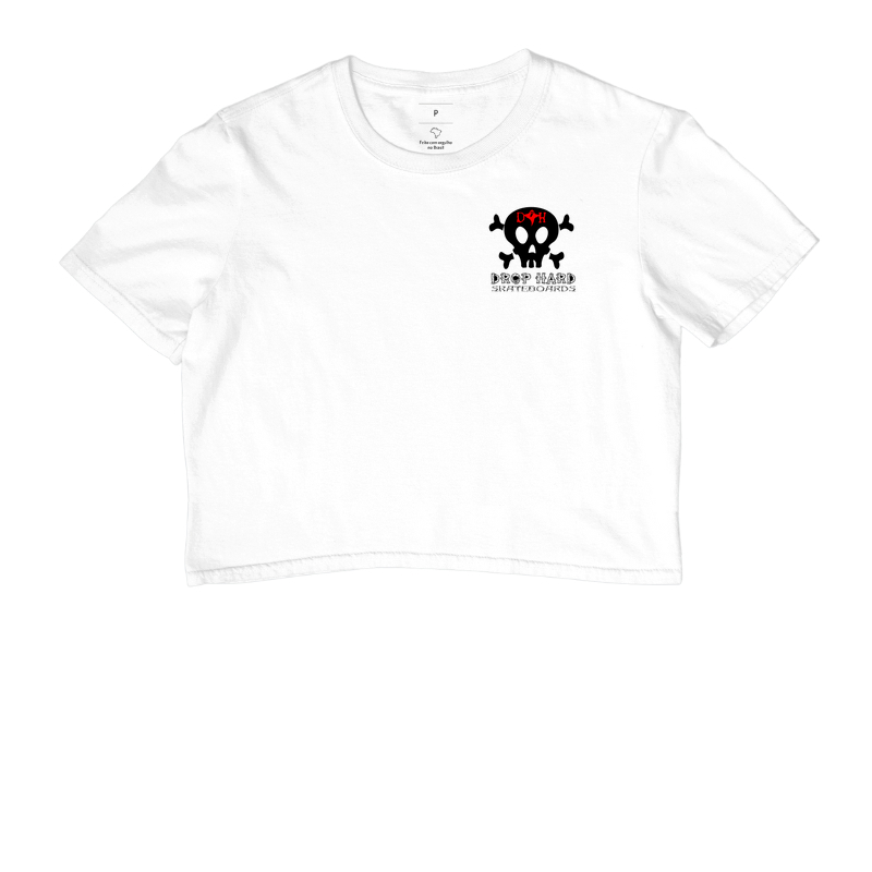 Camiseta cropped basica logo drop hard skateboards