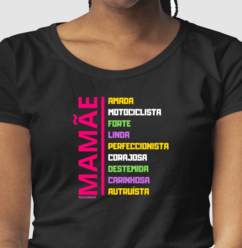 MAMÃE AMADA - PTO - FUNDO COLOR - FEM