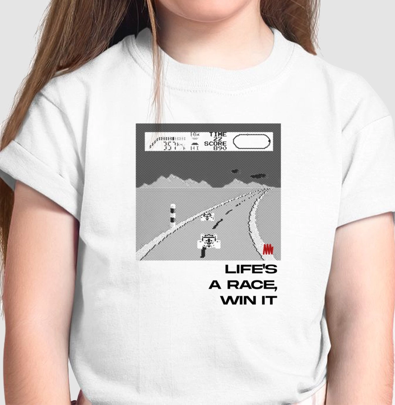 Camiseta Infantil - Life's a Race - Kikoautos - by Reserva Ink 