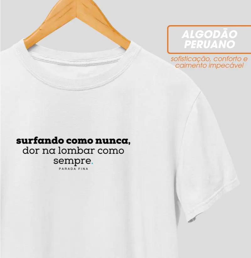 Surfando com nunca, dor na lombar como sempre Parada Fina