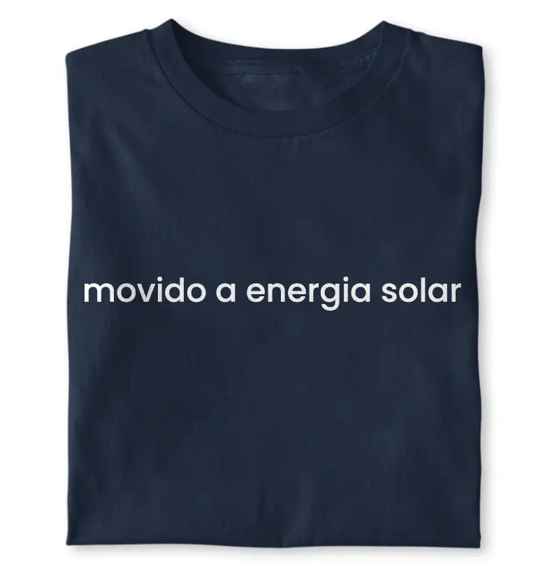 CAMISETA MOVIDO A ENERGIA SOLAR