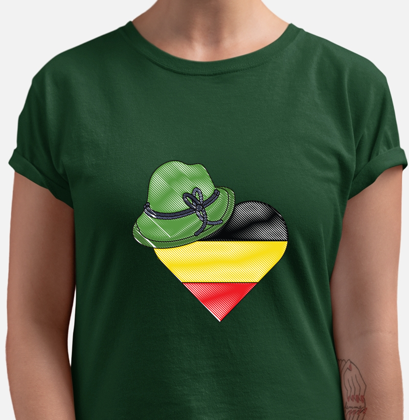 Coração Alemão com Chapéu