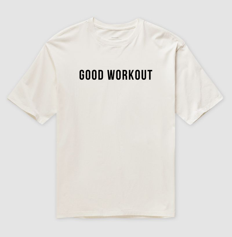 Oversized Good Workout logo reta