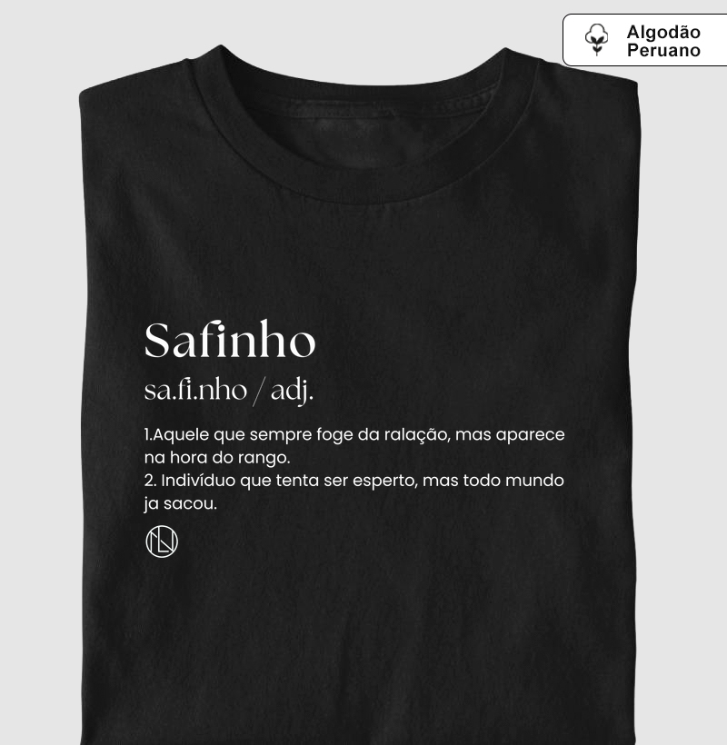 Camiseta algodão peruano Significado de Safinho