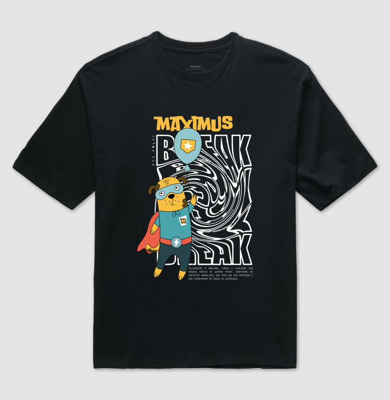 Camiseta Oversized Dog Pulse Maximus - Break