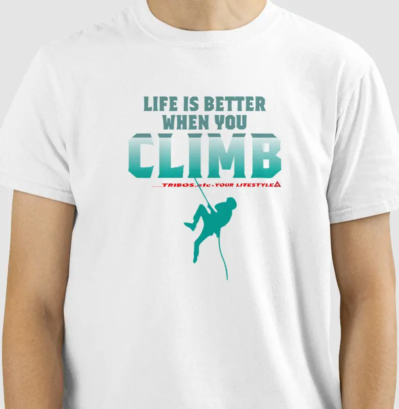 CAMISETA RESERVA.INK MASCULINA E FEMININA TRIBOS.etc ADVENTURE CLIMBING LIFE IS BETTER