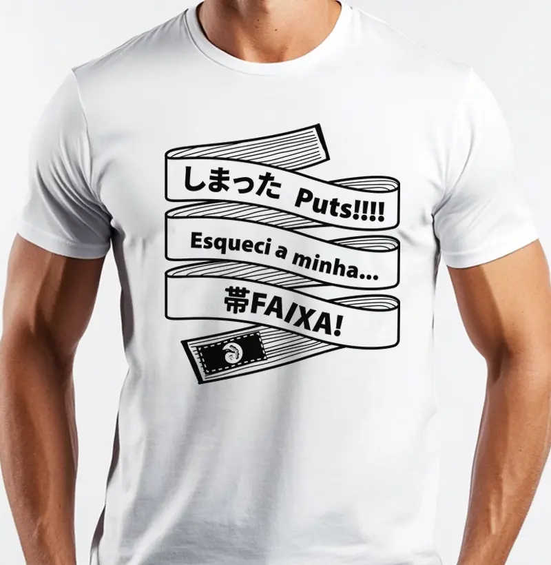 Puts! Esqueci a faixa!