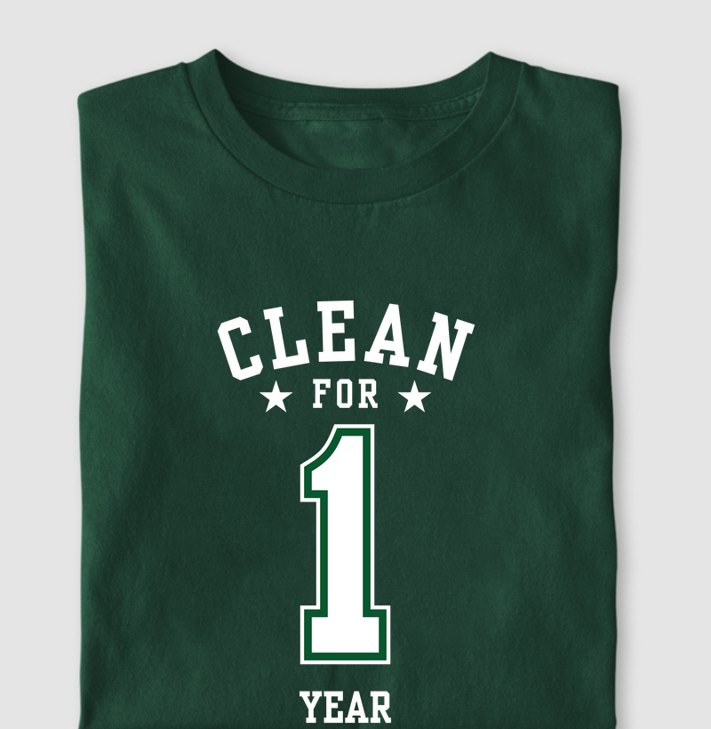 Clean for 1 year - limpo há um ano