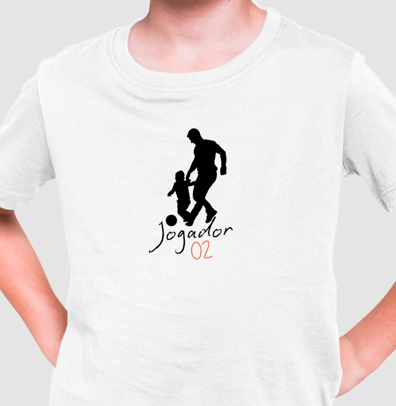 Camiseta infantil tal pai tal filho JOGADOR 02