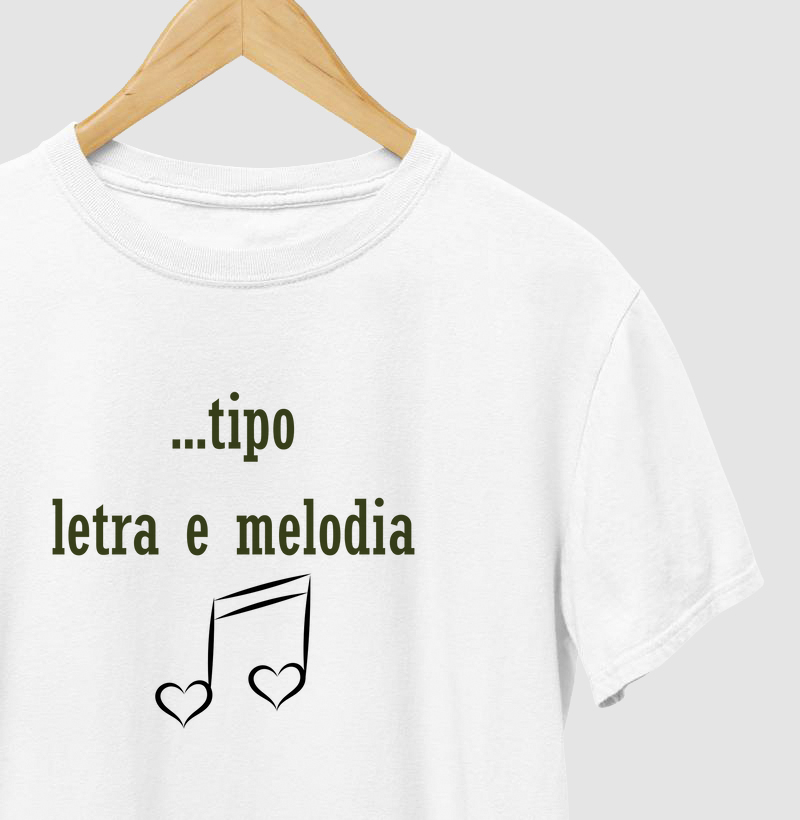 Sintonia Perfeita - Camiseta Letra e Melodia