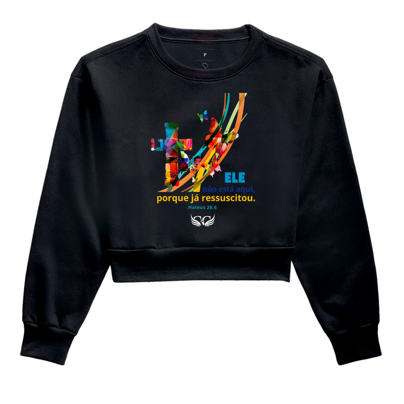 Camiseta de Páscoa Ele não ]está aqui.