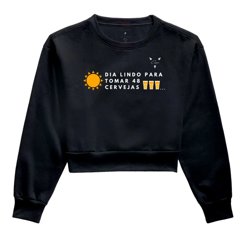 Dia lindo - moletom cropped