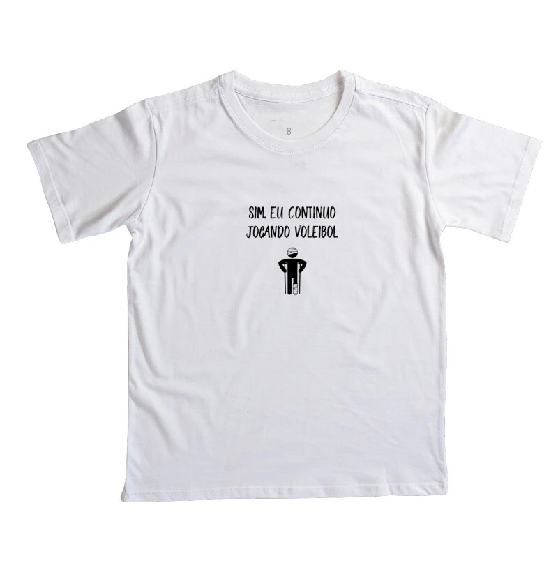Camiseta Infantil Continuo Jogando Voleibol