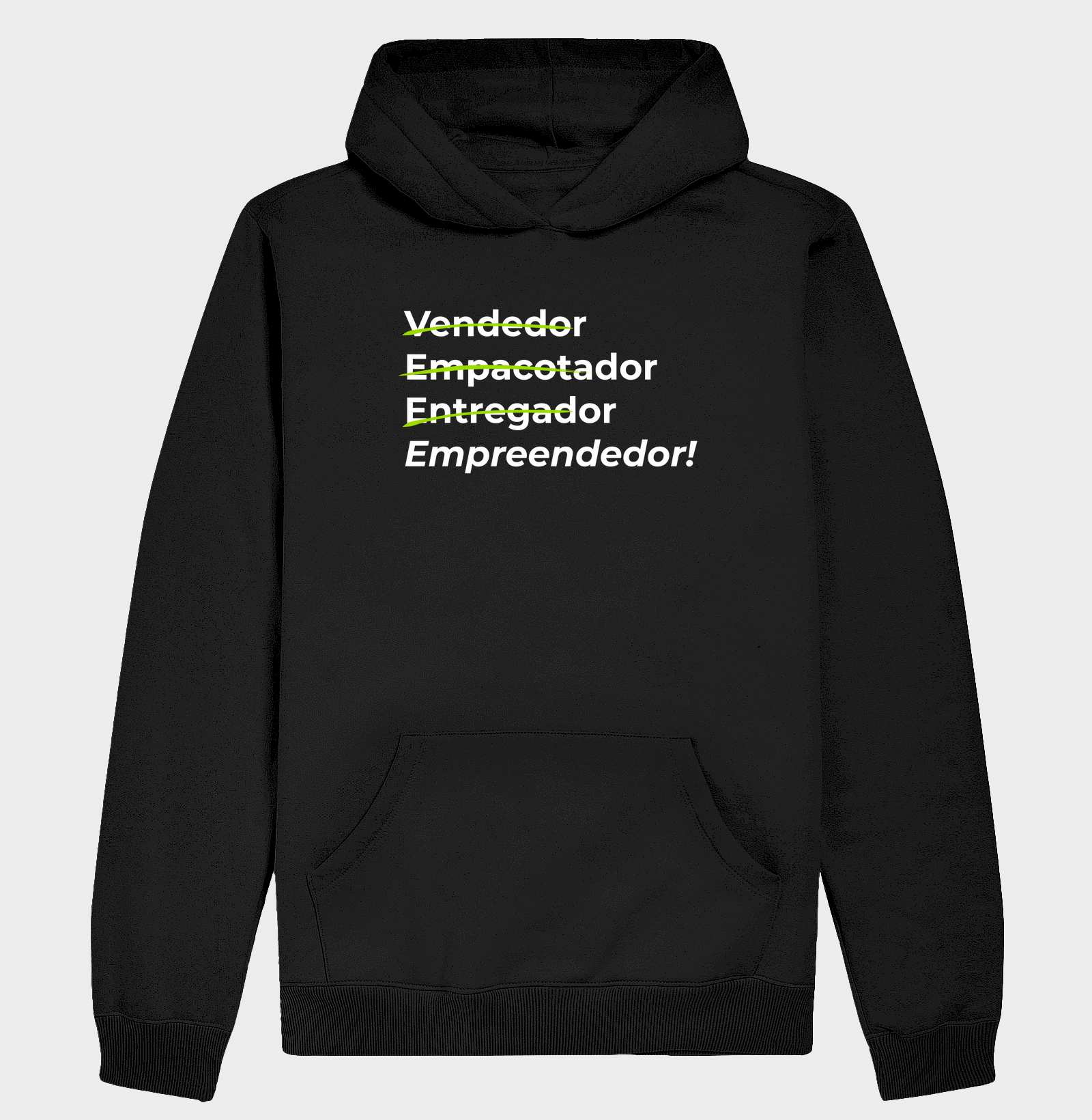 Vendedor, Empacotador, Entregador, Empreendedor