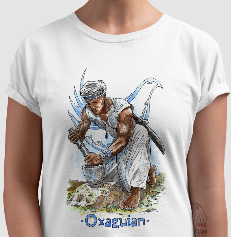 Camiseta Oxaguian A Força do Guerreiro em Seu Estilo 100% algodão