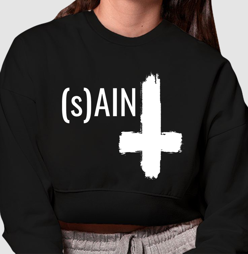 sAINT Cropped Moletom