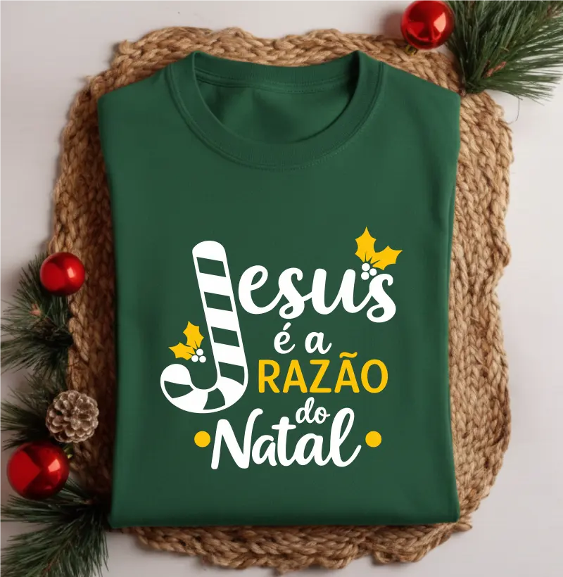 Camiseta Jesus é a razão do Natal