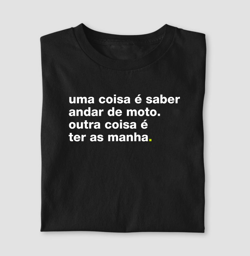 Uma coisa é saber andar de moto