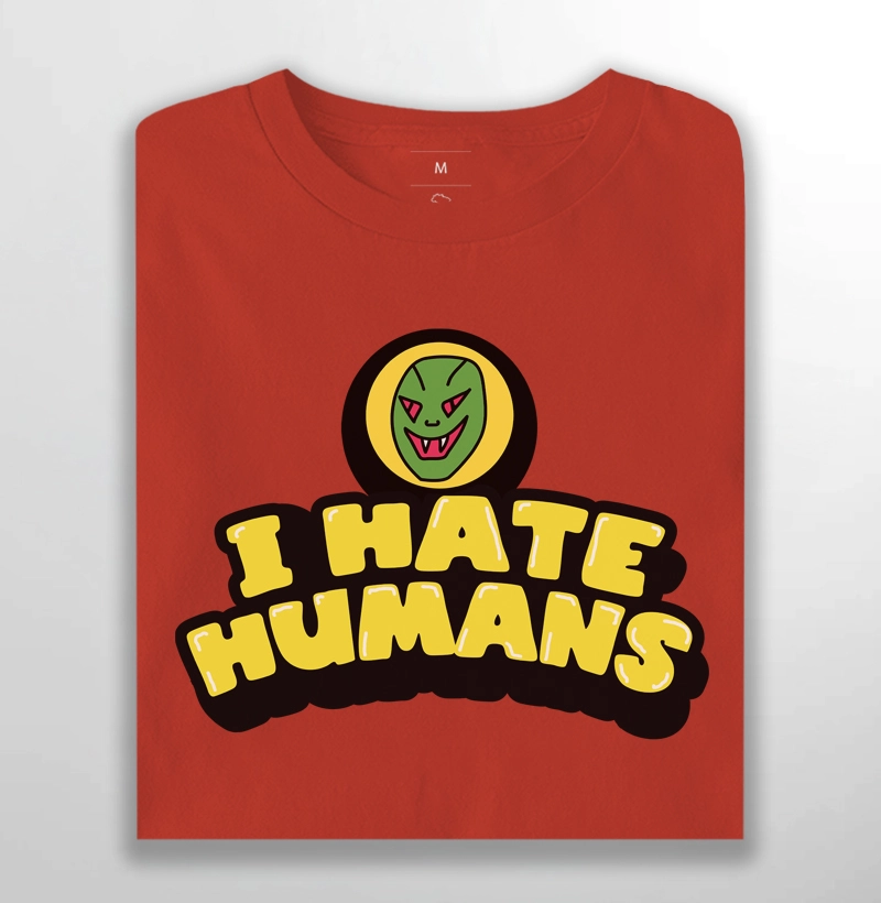 I Hate Humans Logo Curvas