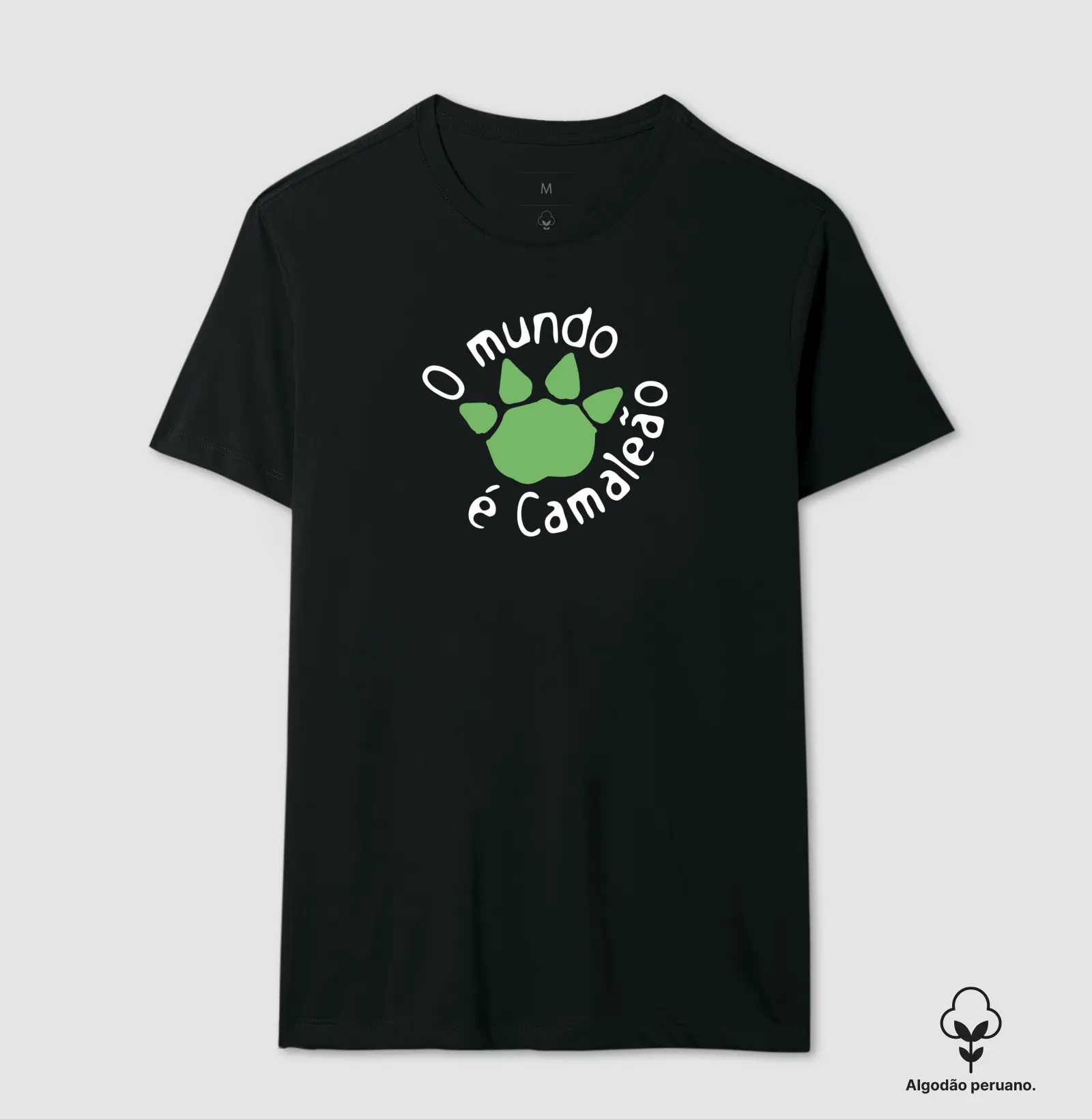 Camiseta Premium Masculina Camaleão Mundo