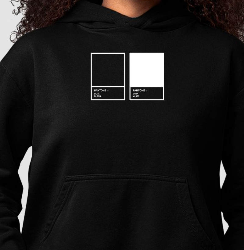 Moletom Canguru Pantone Black and White