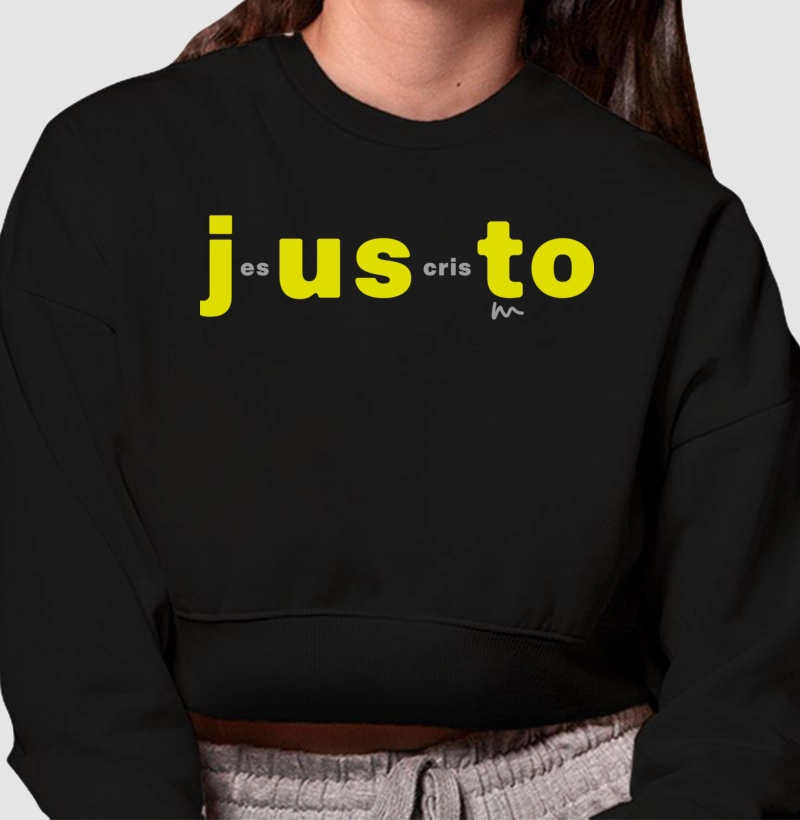Cropped moletom Justo
