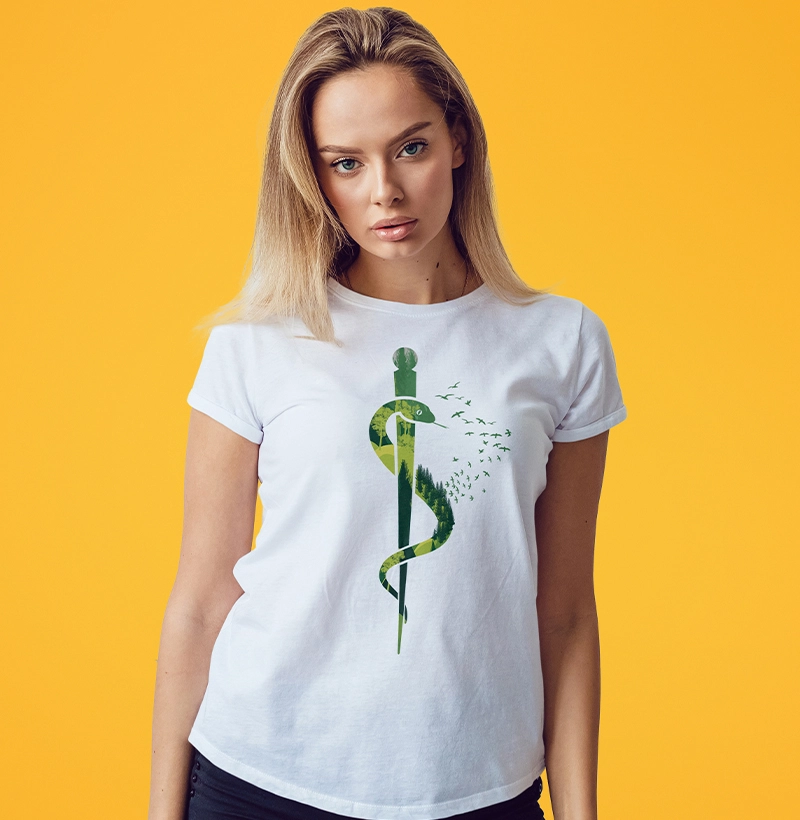 Camiseta Medicina Premium Pines - feminina