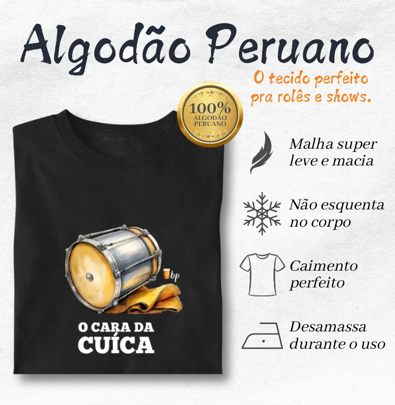 O cara da cuíca - com o instrumento