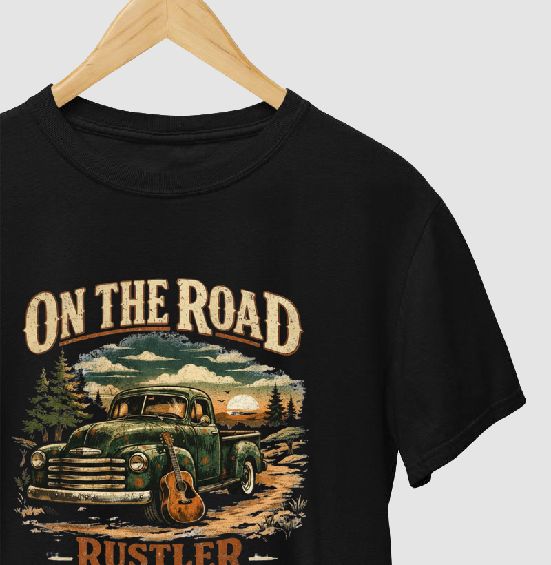 Camiseta On The Road – Old Truck & Country Roads