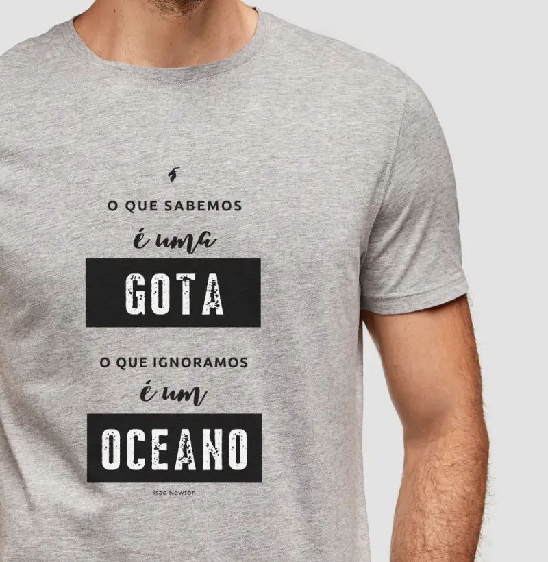 Camiseta T-Goat Frase Newton Filosóficos