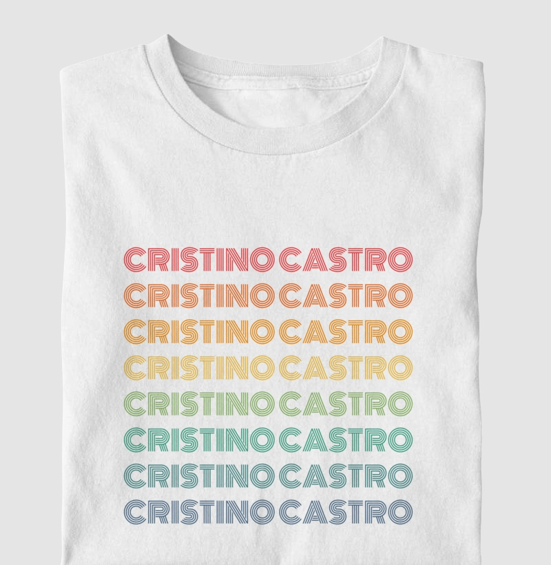 Cristino Castro Letreiro Retrô