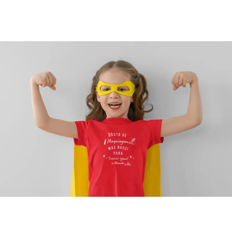 Camiseta Mini Infantil -Nasci para Treinar igual a Mamãe