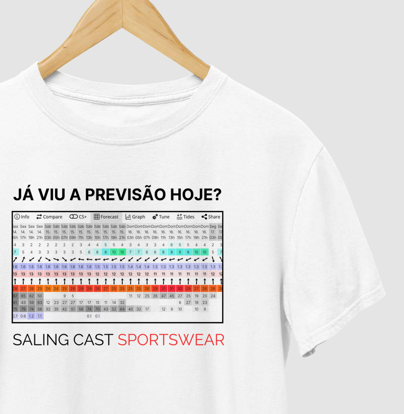 Camiseta Algodão Previsão do Vento
