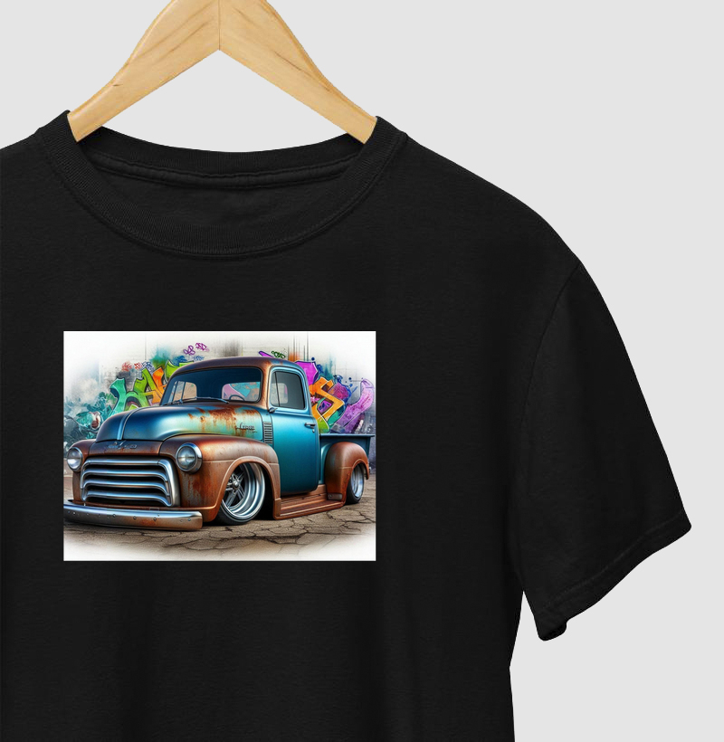 Pickup Vintage - caminhonete azul metálica 2