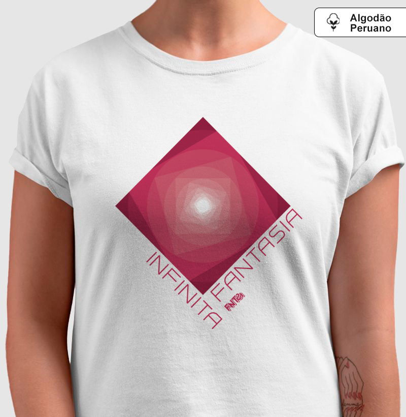 T-SHIRT "INFINITA" / MAGENTA ESTAMPA GRANDE (ALGODÃO PERUANO)
