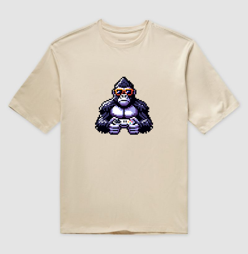 Camiseta Oversized “Gorila Gamer Pixel"