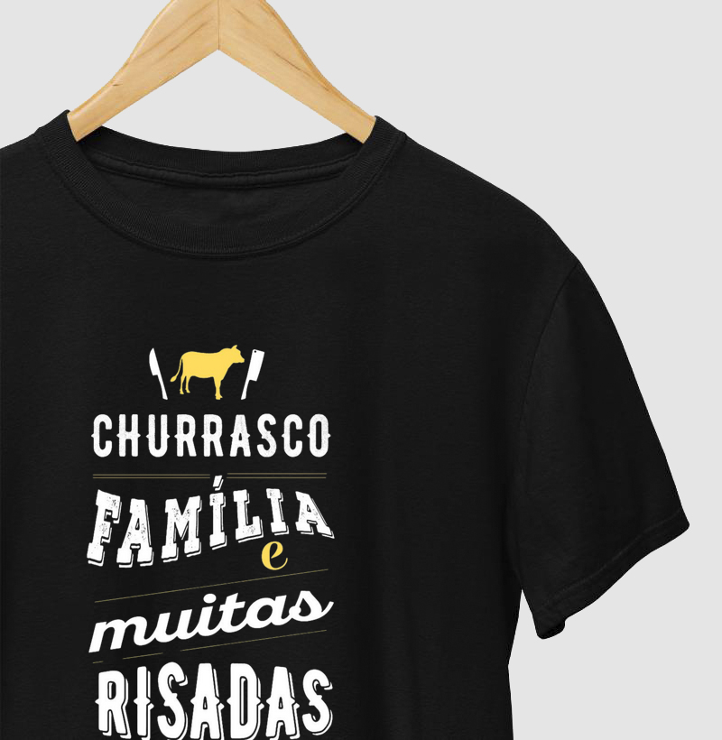 Camiseta churrasco e família