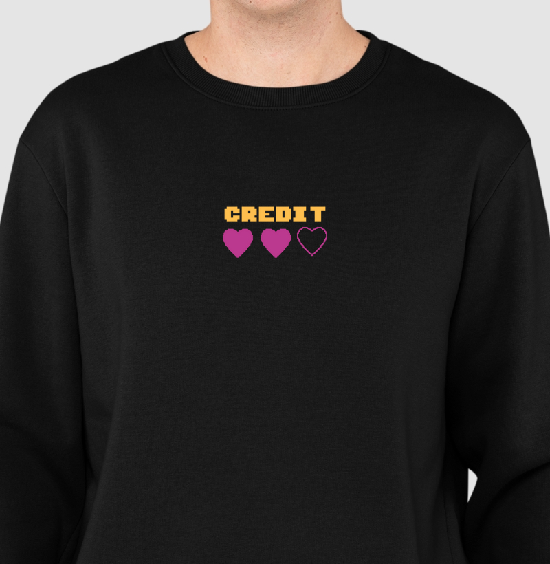 Suéter Moletom Slim “Credit Hearts”