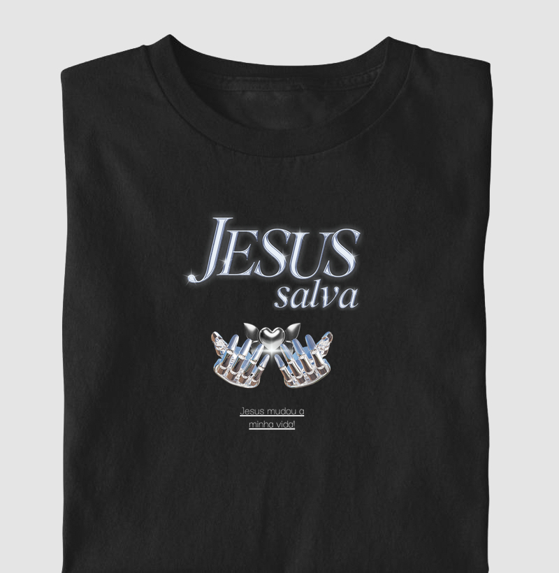 Camiseta Feminina Cristã Jesus Salva – Transformação Real | Milagree