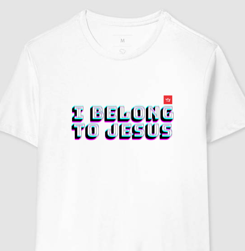 Camiseta - I belong to Jesus - neon