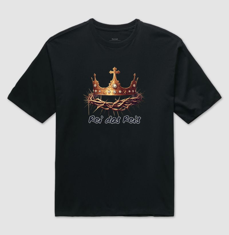 Camiseta Coroa e Coroa de Espinhos Rei dos Reis
