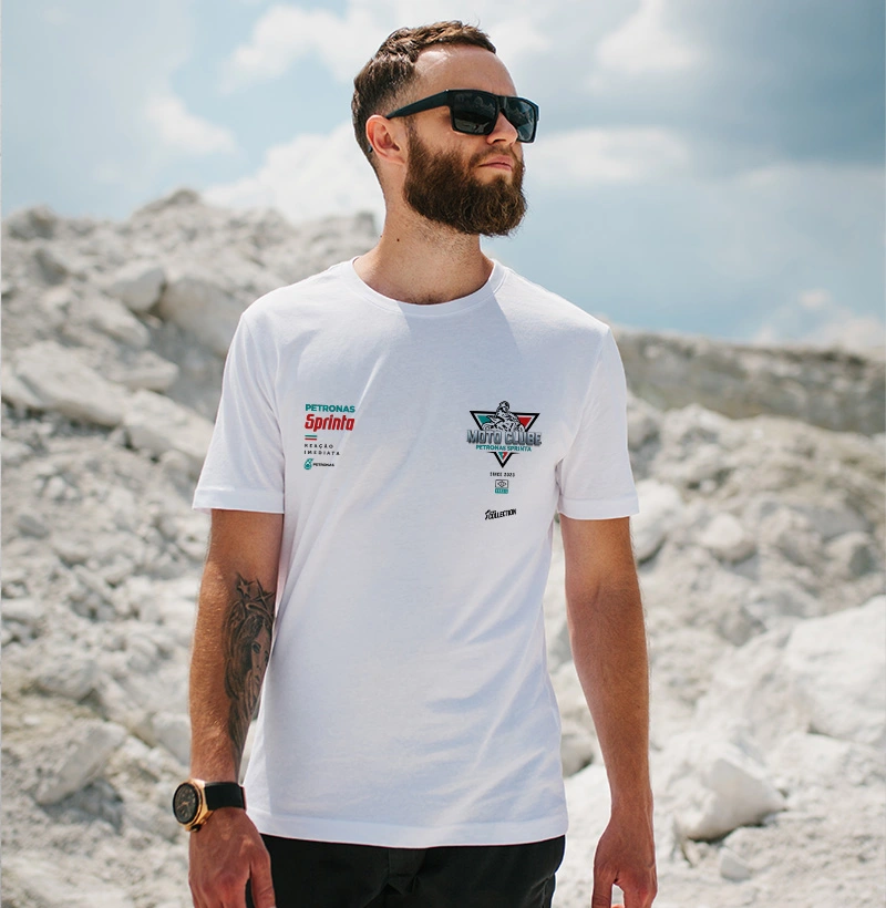 Camiseta Estampada Brasão Motoclube