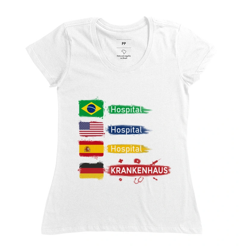 Camiseta feminina Krankenhaus